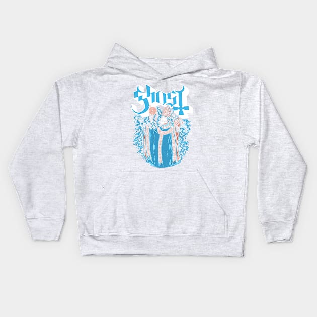 ghost-band-high-resolution Kids Hoodie by Uri Holland 